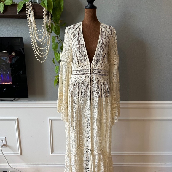 Rare Free People Lace Duster - Picture 1 of 11